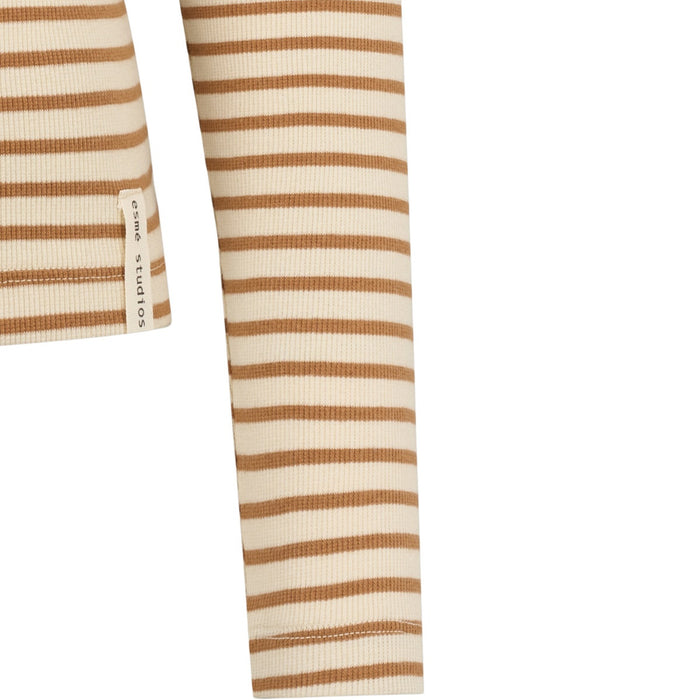 Esmé Studios ESBlossom Stripe LS Top GOTS - Fog