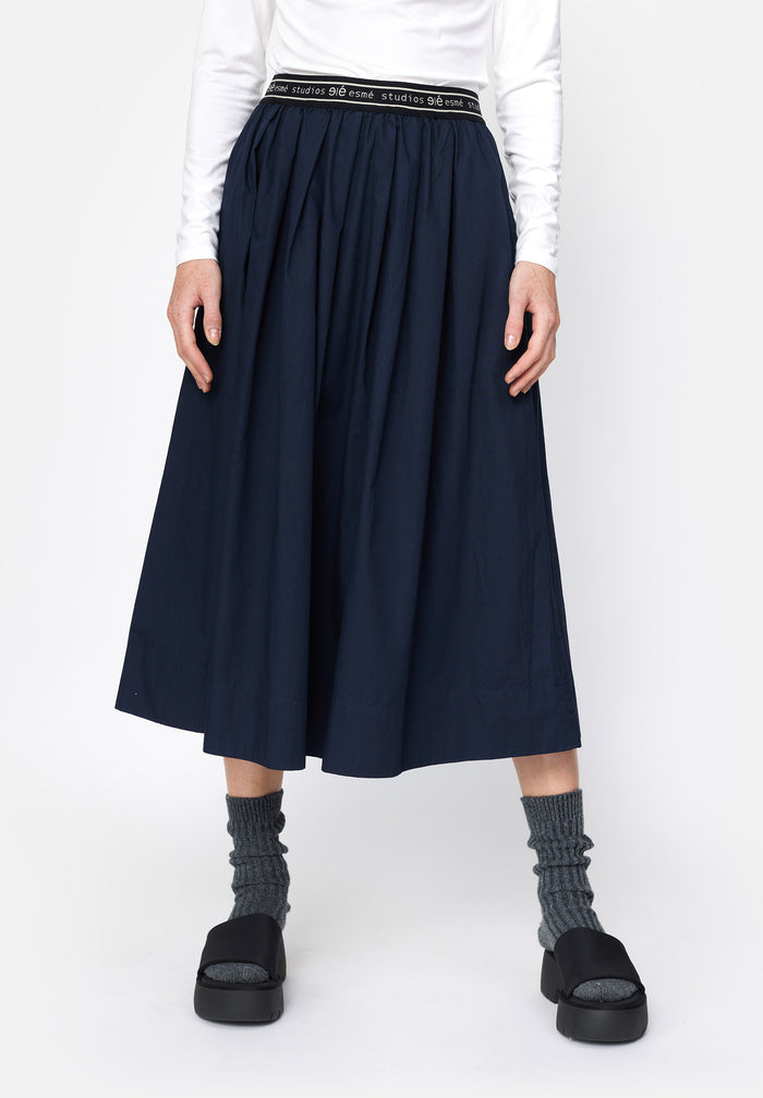 esmé studios ESCalla Midi Skirt - Dark Sapphire