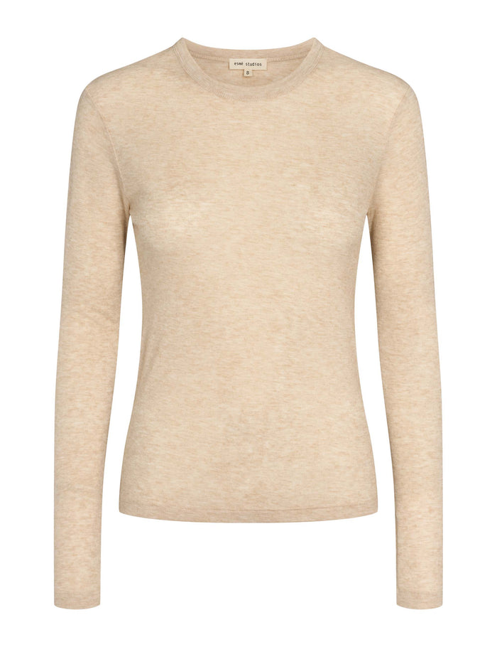 esmé studios ESEllia LS Top - Wood Ash Mélange