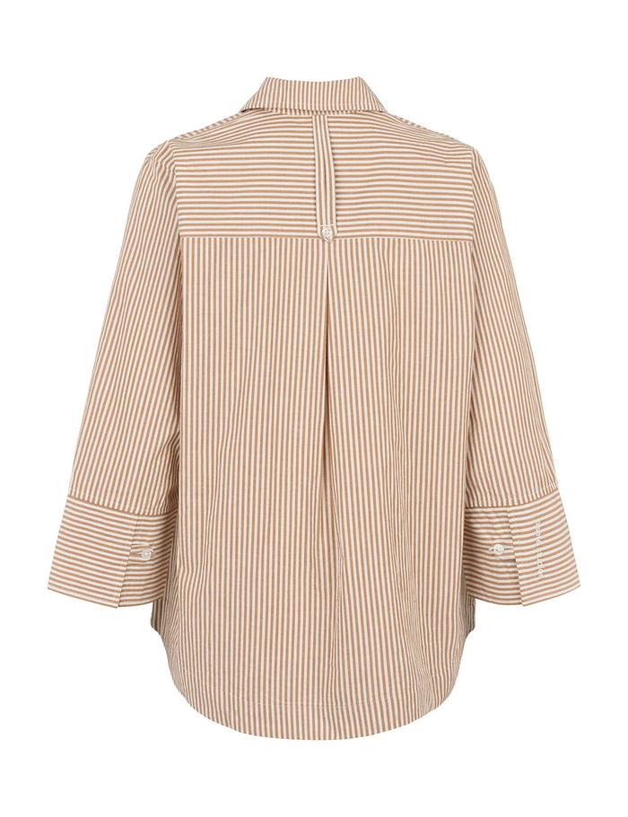 Esmé Studios ESHella Blouse GOTS - Brown Stripe