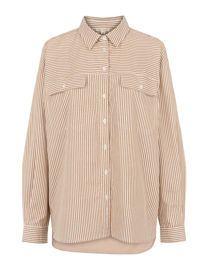 esmé studios ESHella Shirt GOTS - Brown Stripe