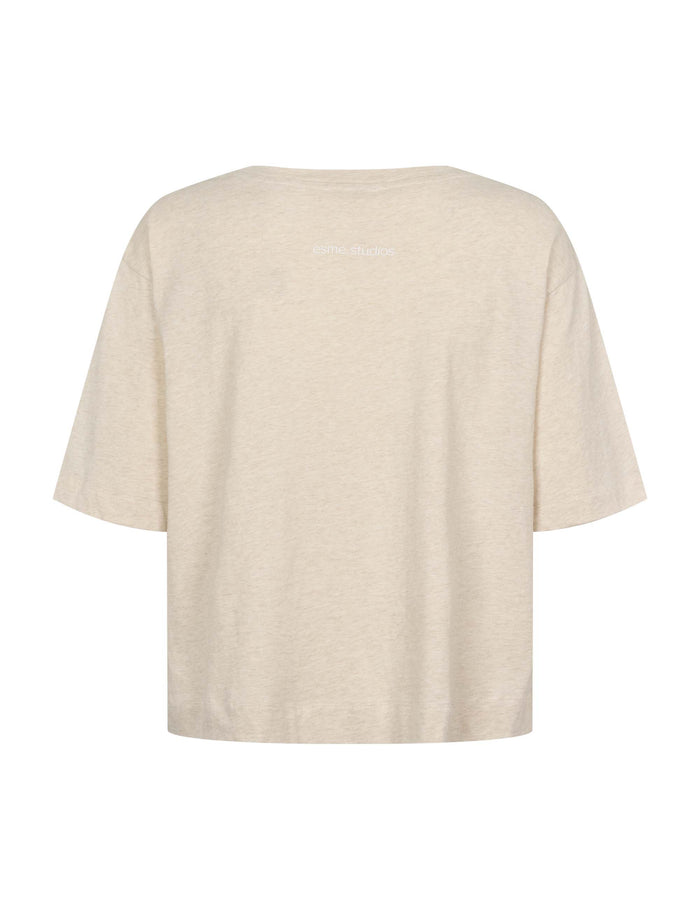 Esmé Studios ESHoyo SS T-shirt GOTS - Oatmeal