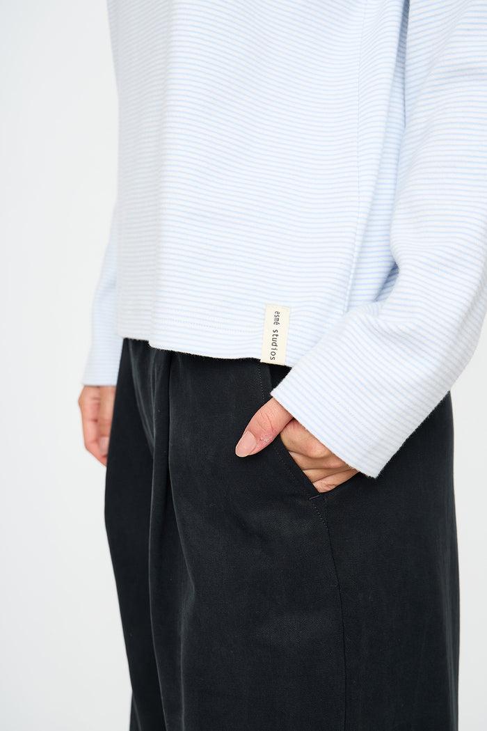 Esmé Studios ESJenna LS Blouse GOTS - Kentucky Blue