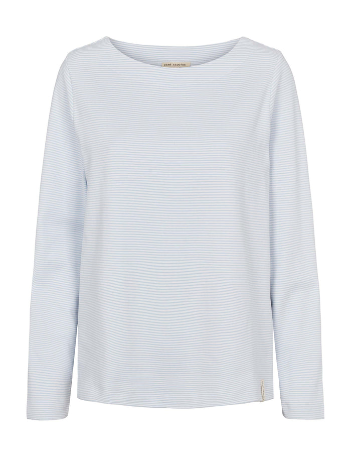 Esmé Studios ESJenna LS Blouse GOTS - Kentucky Blue