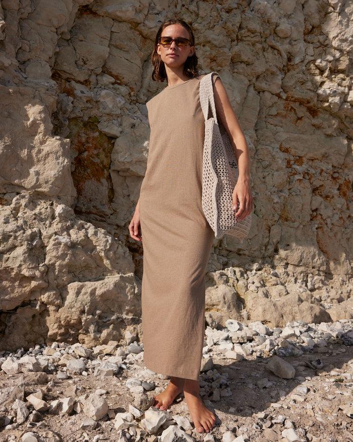 Esmé Studios ESMelan Tee Dress GOTS - Tannin Mélange