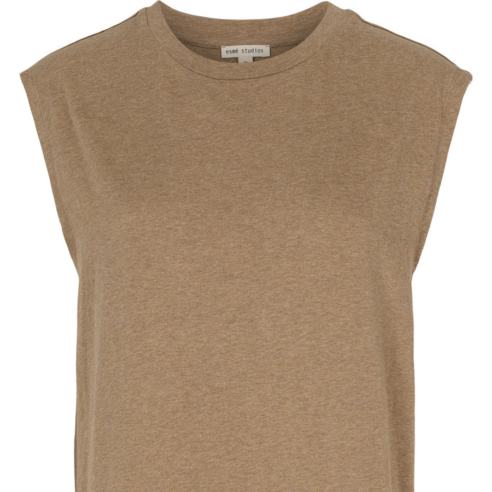 Esmé Studios ESMelan Tee Dress GOTS - Tannin Mélange