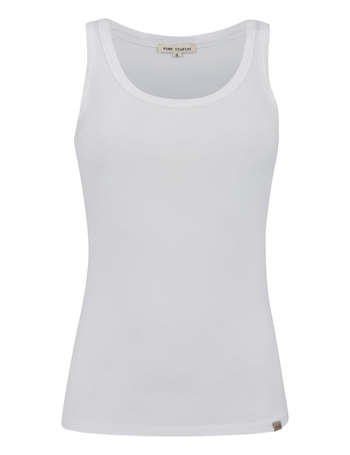 Esmé Studios ESPenelope Slim Fit Tank Top - White