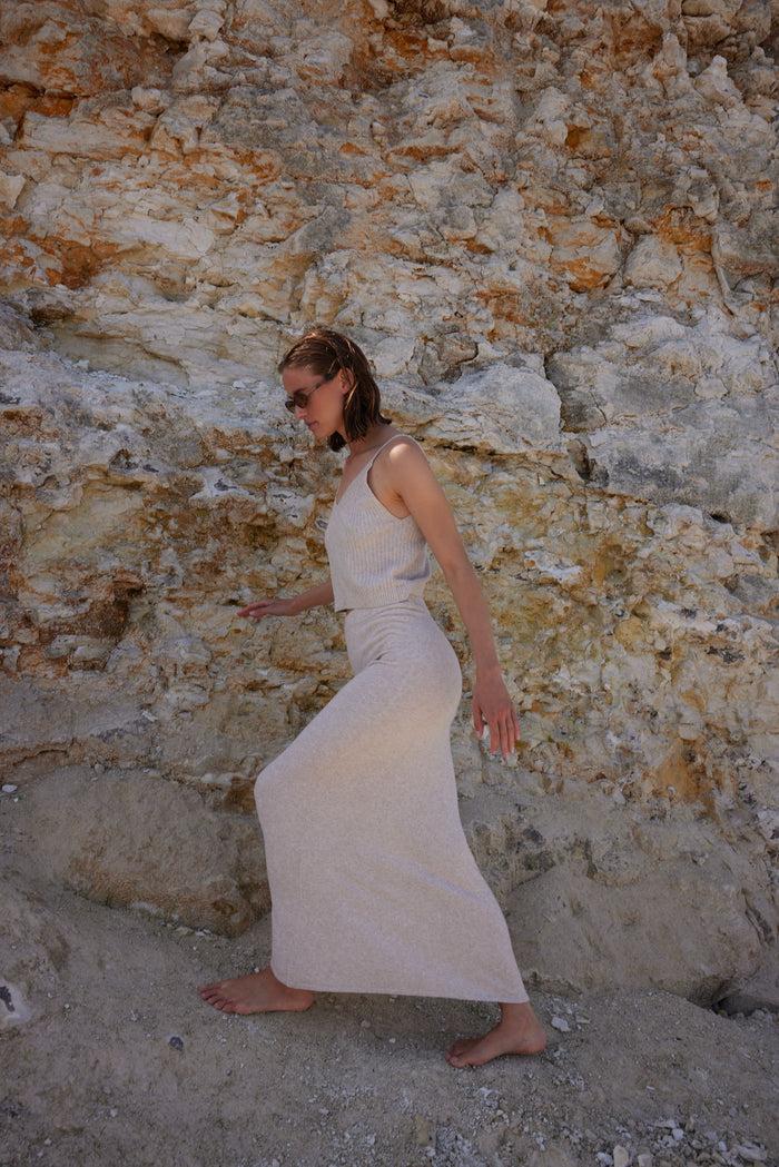 Esmé Studios ESRim Knit Skirt - Sand