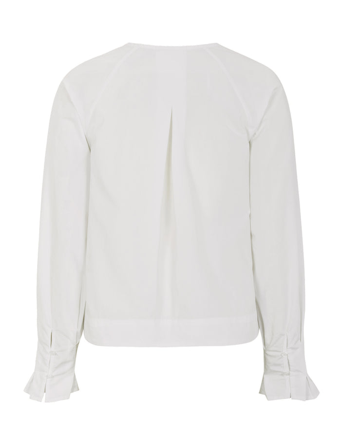 Esmé Studios ESRusso LS Blouse - White