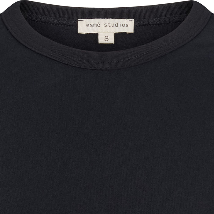 Esmé Studios ESSigne 2/4 Boxy T-shirt GOTS - Black