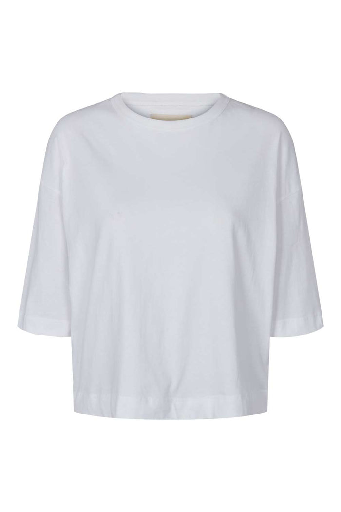 Esmé Studios ESSigne 2/4 Boxy T-shirt GOTS - White