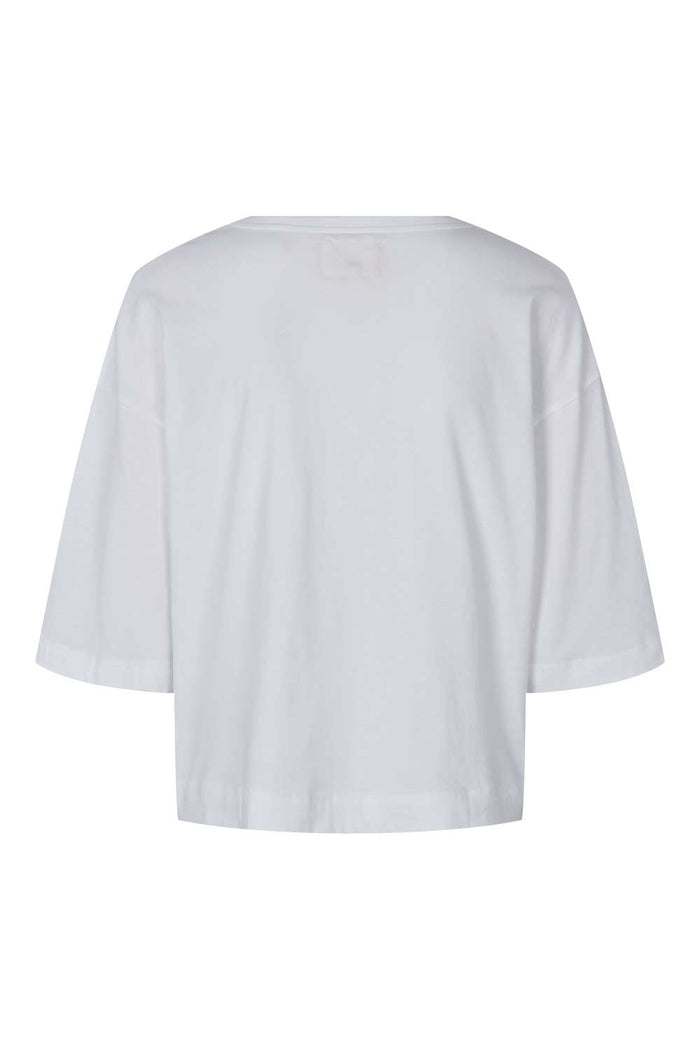 Esmé Studios ESSigne 2/4 Boxy T-shirt GOTS - White