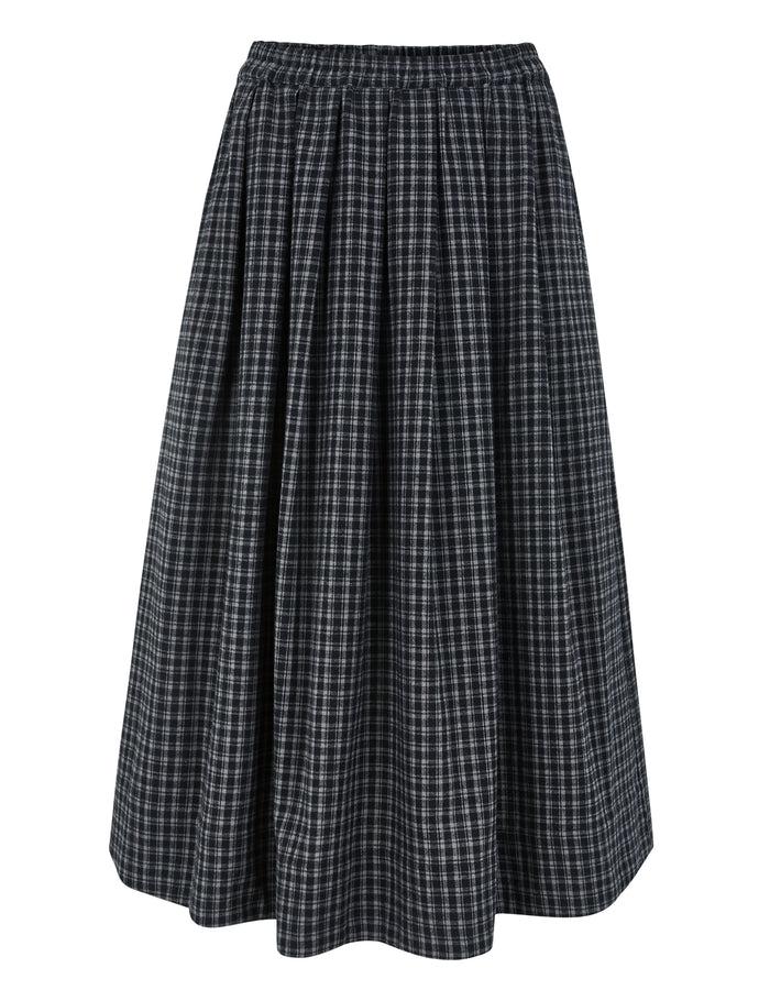 Esmé Studios ESValdis Midi Skirt - Black Check