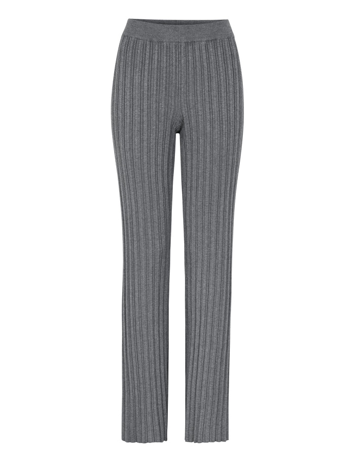 Esmé Studios ESMedina Flared Knit Pants - Gray Melange