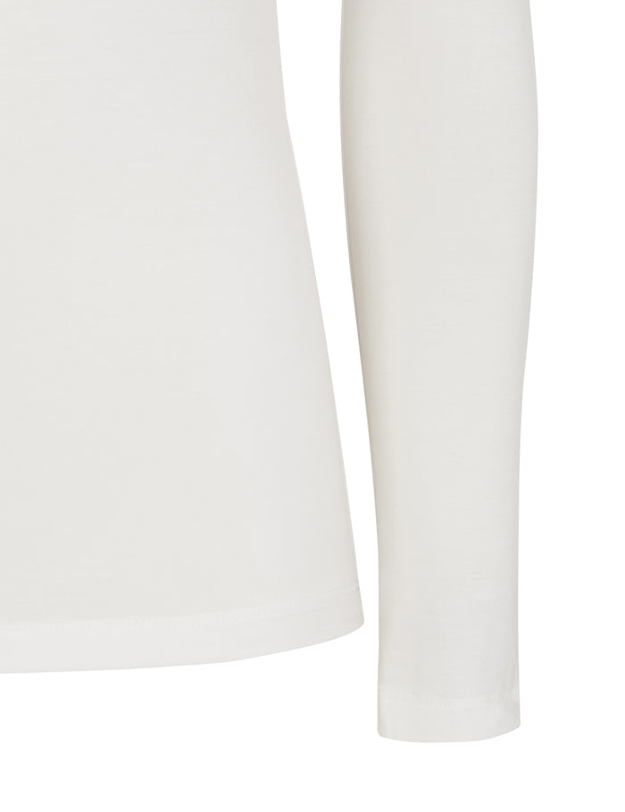 Esmé Studios ESPenelope LS O-neck Slim T-shirt - White