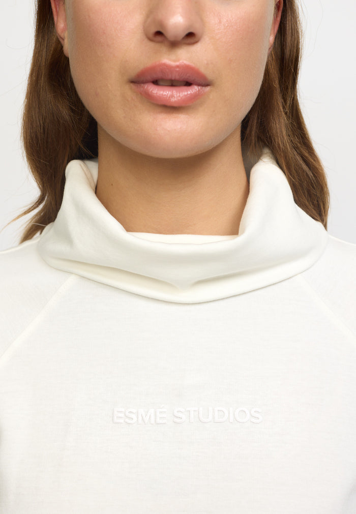 Esmé Studios ESRiver Rollneck Blouse GOTS - Snow White