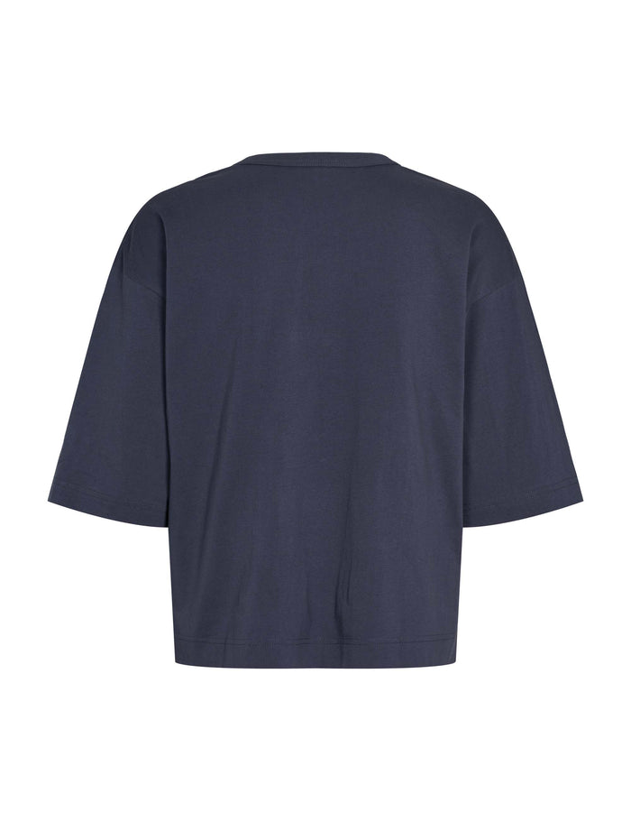 Esmé Studios ESSigne 2/4 Boxy T-shirt GOTS - Blue Nights