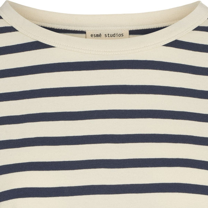 Esmé Studios ESSigne LS Striped Top GOTS - Blue Nights