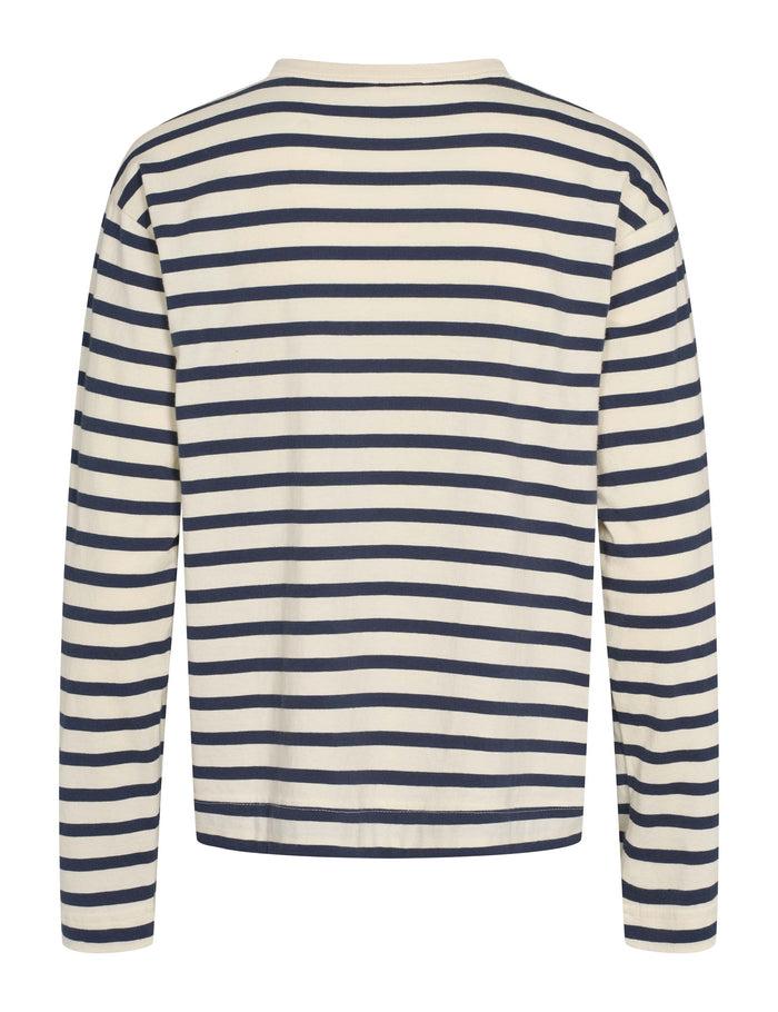 Esmé Studios ESSigne LS Striped Top GOTS - Blue Nights