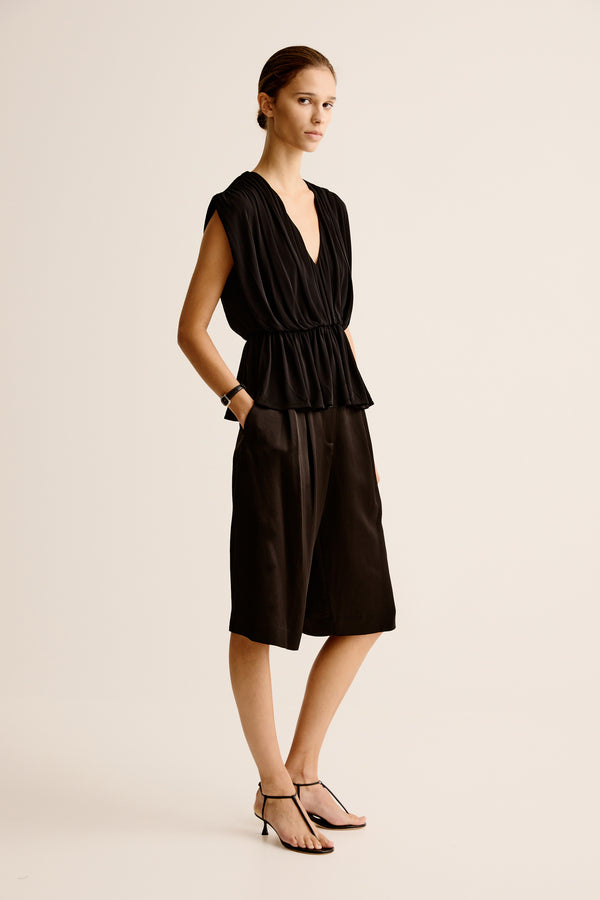 Esse Studios Bonachi Drape Top - Black