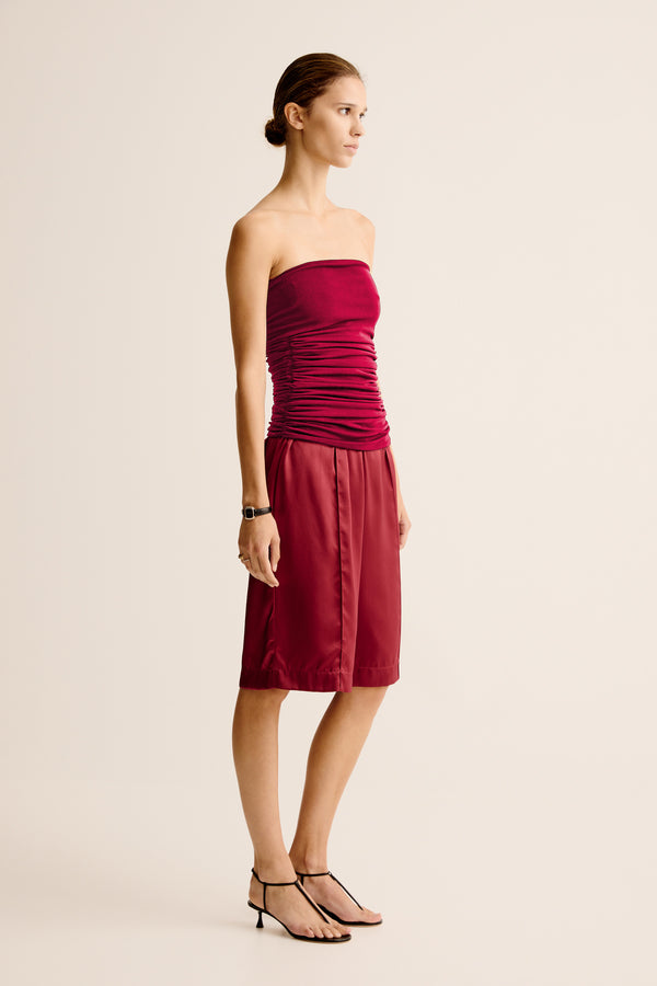 Esse Studios Bonachi Strapless Top - Cherry