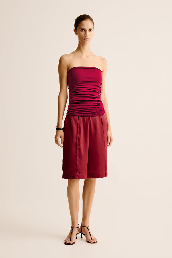 esse studios Bonachi Strapless Top - Cherry