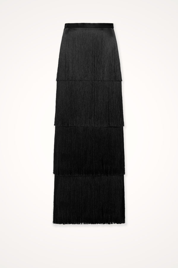 Esse Studios Cinca Fringe Maxi Skirt - Black