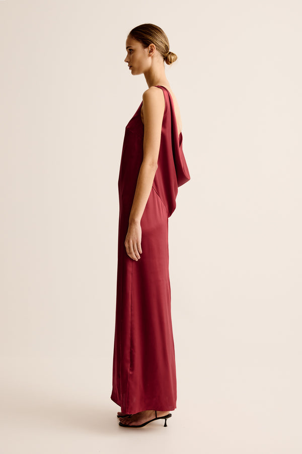 Esse Studios Finesa Cowl Dress - Spiced Wine