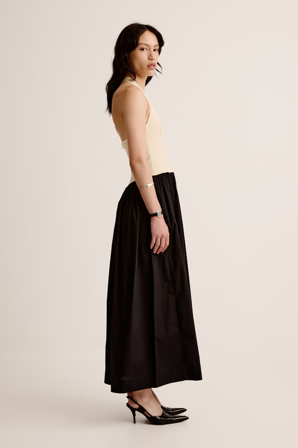 Esse Studios Halter Duo Dress - Buttermilk / Black