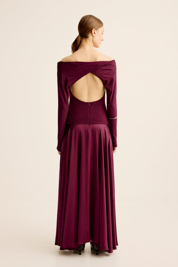 Esse Studios Illi Off Shoulder Maxi Dress - Shiraz