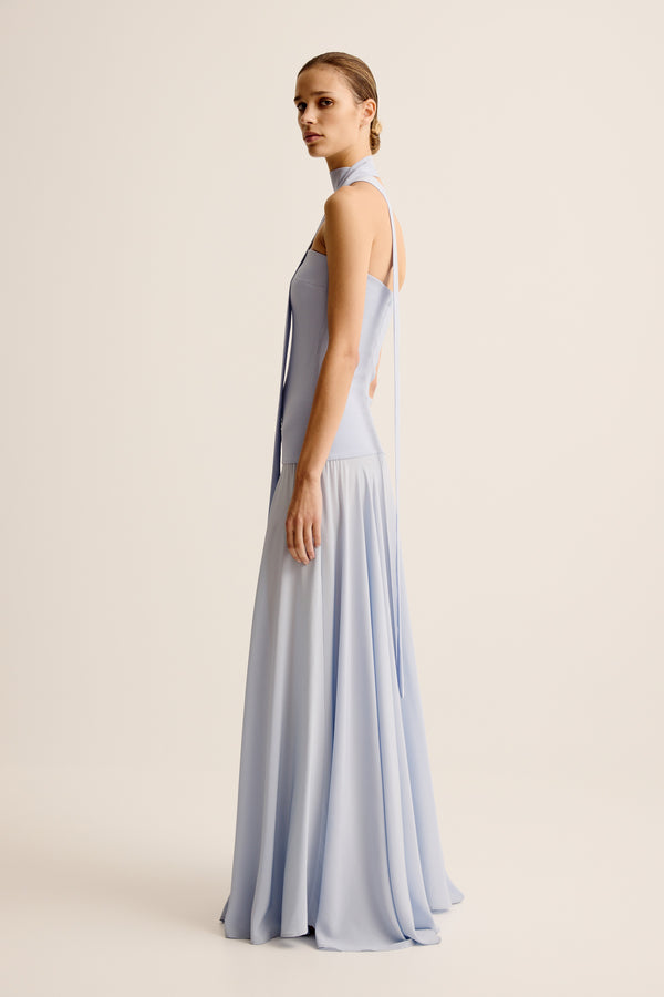 Esse Studios Illi Strapless Dress - Agate Blue