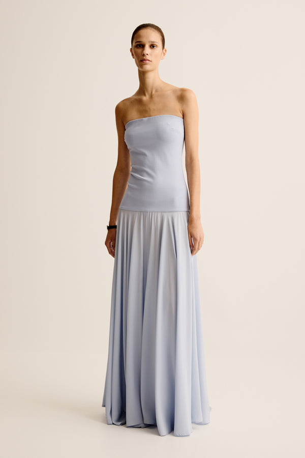 Esse Studios Illi Strapless Dress - Agate Blue