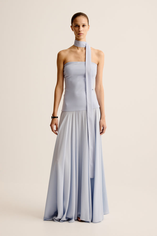esse studios Illi Strapless Dress - Agate Blue