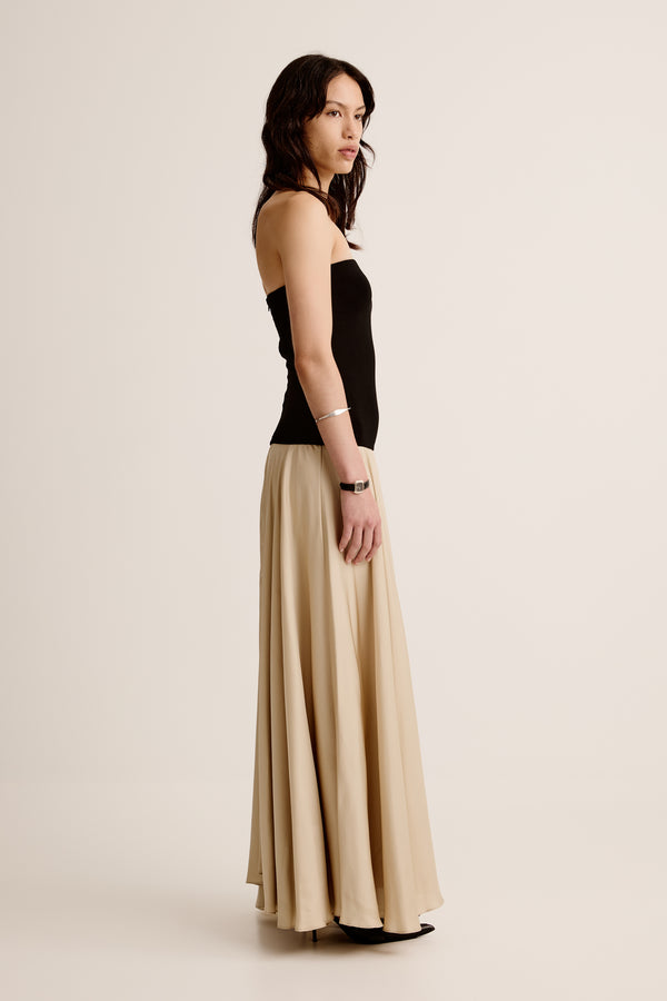 Esse Studios Illi Strapless Dress - Black / Almond