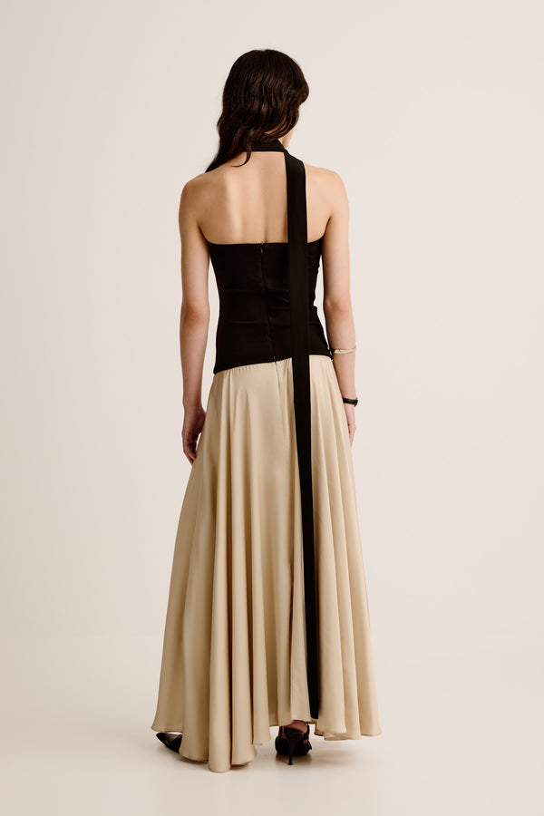 Esse Studios Illi Strapless Dress - Black / Almond