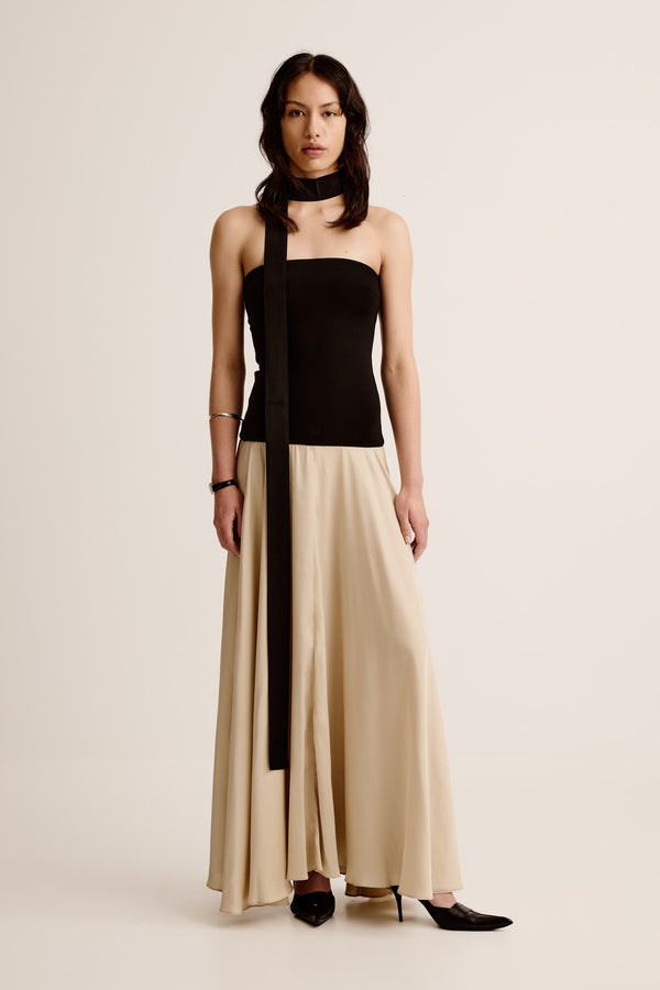 esse studios Illi Strapless Dress - Black / Almond