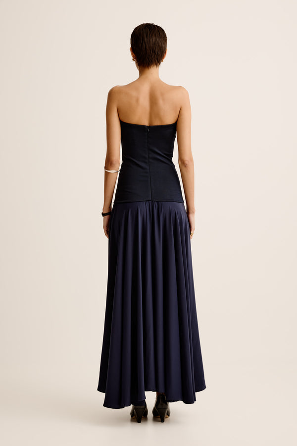Esse Studios Illi Strapless Maxi Dress - Navy