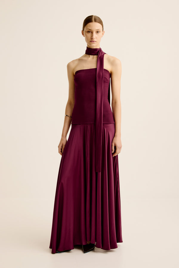 esse Studios Illi Strapless Maxi Dress - Shiraz