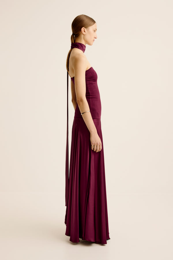 esse Studios Illi Strapless Maxi Dress - Shiraz