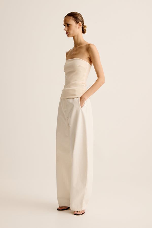 Esse Studios Illi Strapless Top - Crema