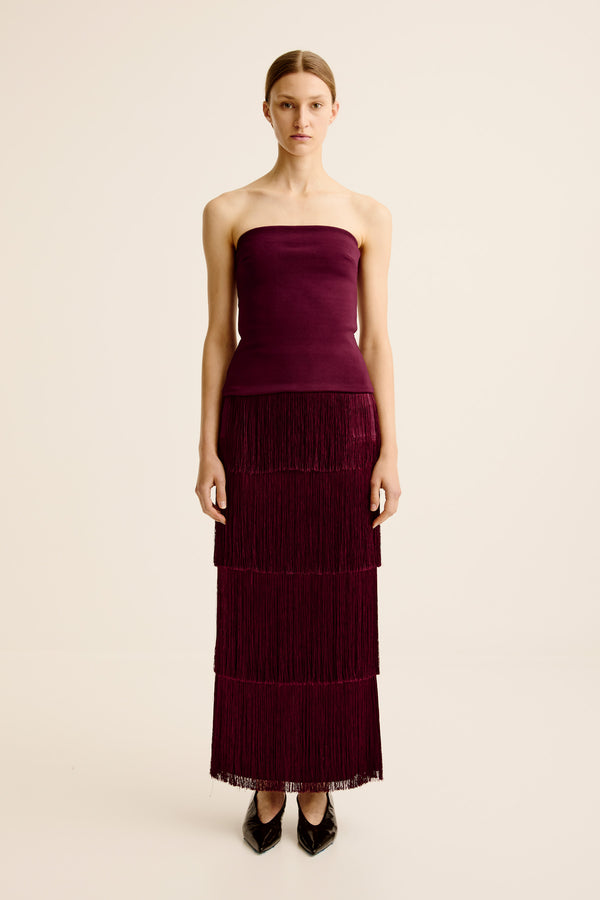 esse studios Illi Strapless Top - Shiraz