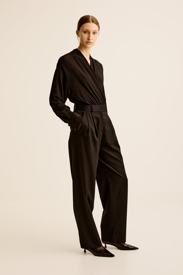 Esse Studios Illi Wrap Bodysuit - Black