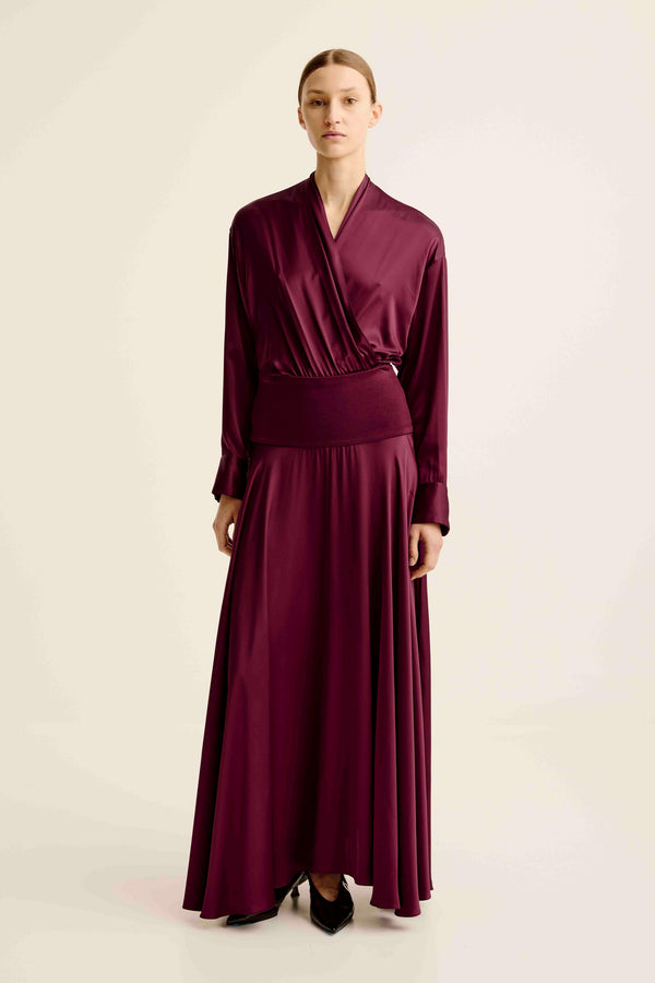 Esse Studios Illi Wrap Bodysuit - Shiraz