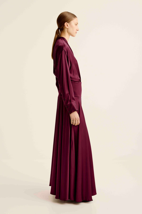 Esse Studios Illi Wrap Bodysuit - Shiraz
