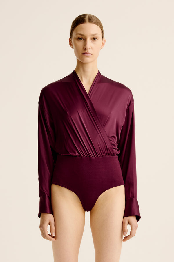 esse studios Illi Wrap Bodysuit - Shiraz
