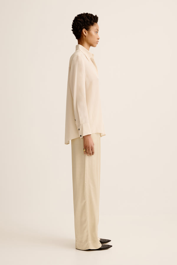 Esse Studios Lilla Silk Shirt - Oyster