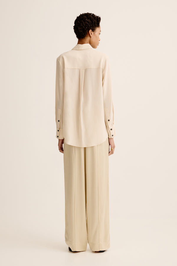 Esse Studios Lilla Silk Shirt - Oyster