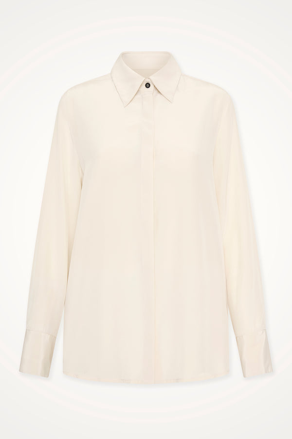 Esse Studios Lilla Silk Shirt - Oyster