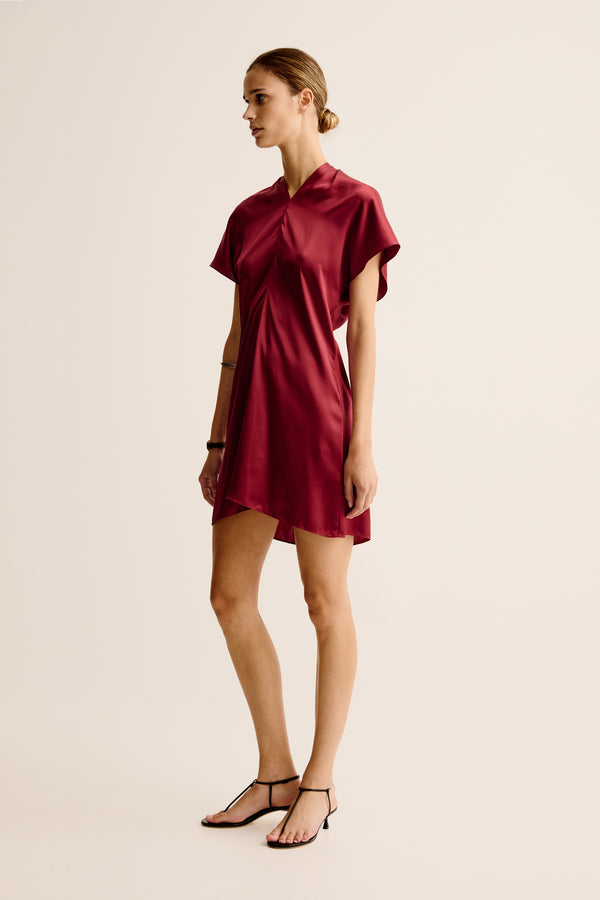 Esse Studios Luca Mini Dress - Spiced Wine