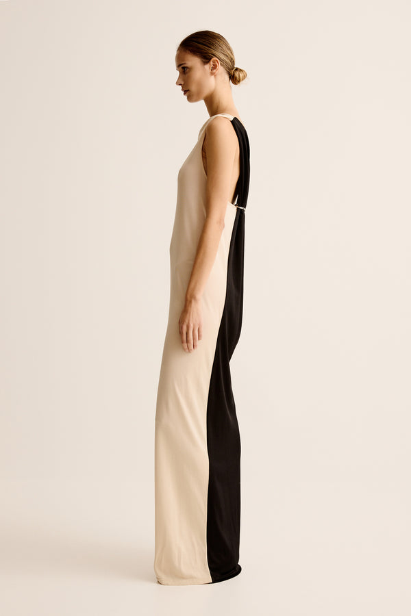 Esse Studios Maca Duo Dress - Macadamia / Black